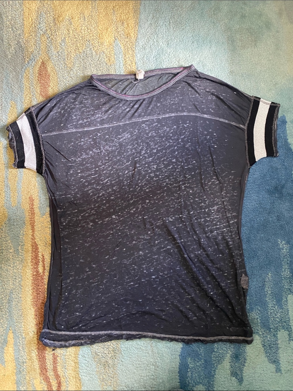 We The Free Washed Charcoal Sheer Tee